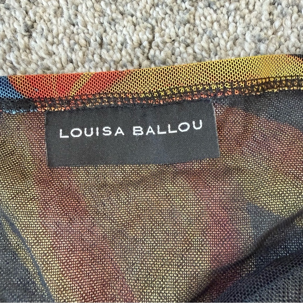Louisa Ballou Floral Print Mesh Maxi Sheer Skirt Beach Resort Vacay Women’s XS - Picture 5 of 12